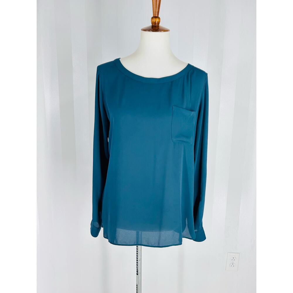 LOFT Women’s Dark Teal Blouse Sz M